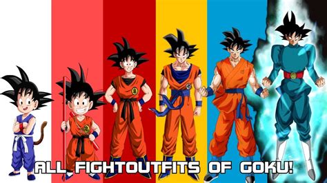All Outfits Of Goku Gi Youtube
