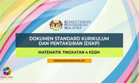 Pendahuluan buku teks matematik tingkatan 4 ini ditulis berdasarkan kurikulum standard sekolah menengah (kssm). DSKP Matematik Tingkatan 4