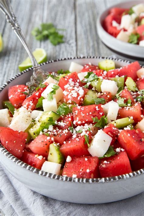 Mexican Watermelon Salad Simple Healthy Kitchen