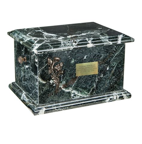 Onyx Adult Cremation Casket Funeral Ashes Urn Unique Stone Memorial