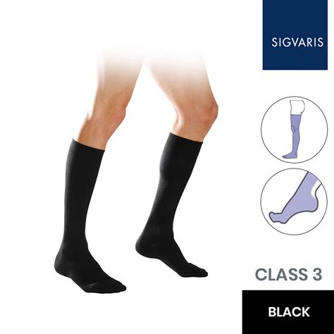 Sigvaris Coton Cl3 Thigh Black Mens Stockings Health And Care