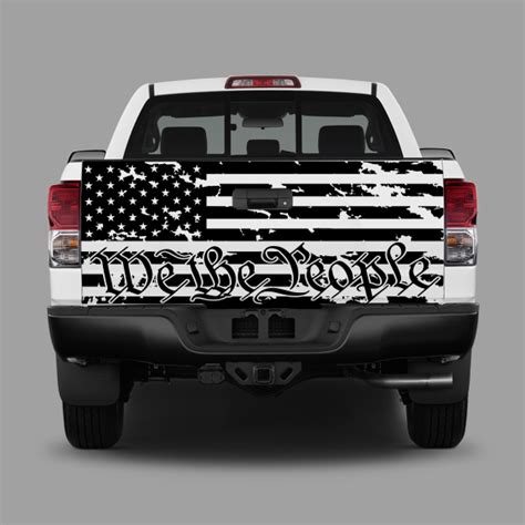 We The People American Flag Tailgate Decal Tech Star Printing And Design