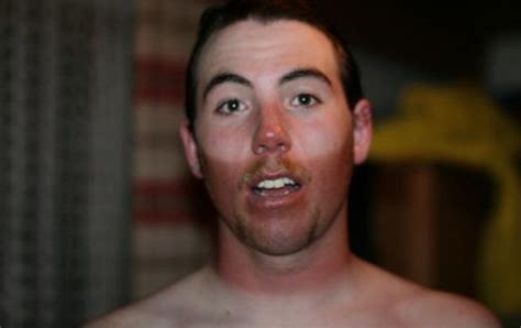 a solid goggle tan acts as a substitute beard tan lines funny tan lines farmers tan