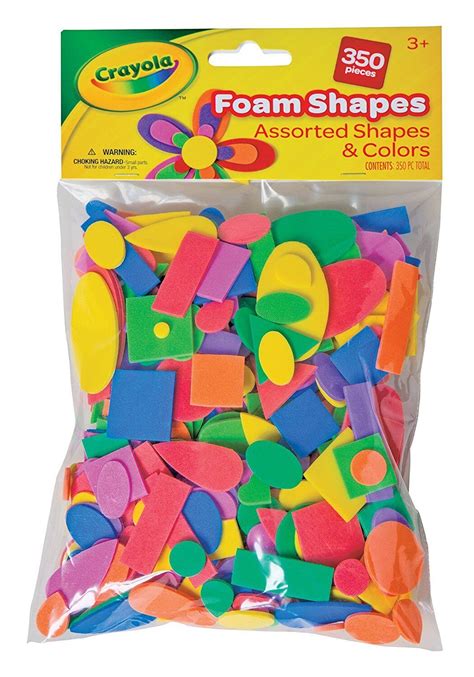 Crayola Crafts Wonderfoam Foam Shapes Assorted Shapes And Colors 350