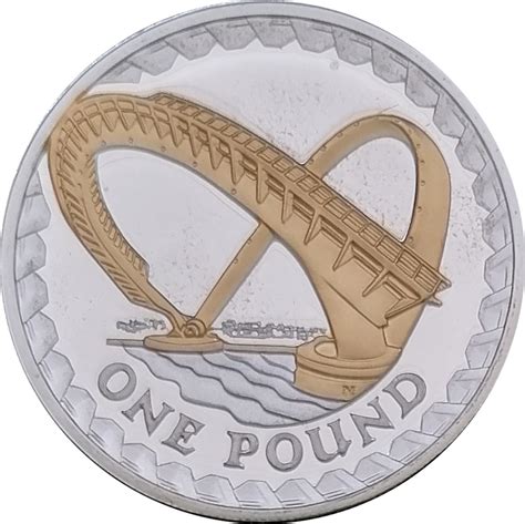 1 Pound Elizabeth Ii Gateshead Millennium Bridge Silver Proof