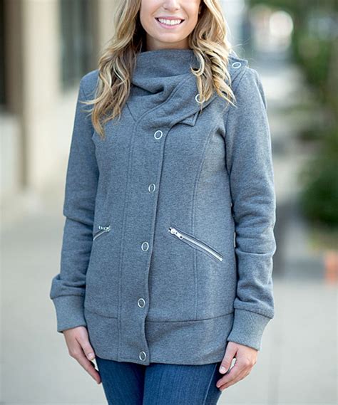 Look At This Charcoal Button Up Coat On Zulily Today Coats For Women