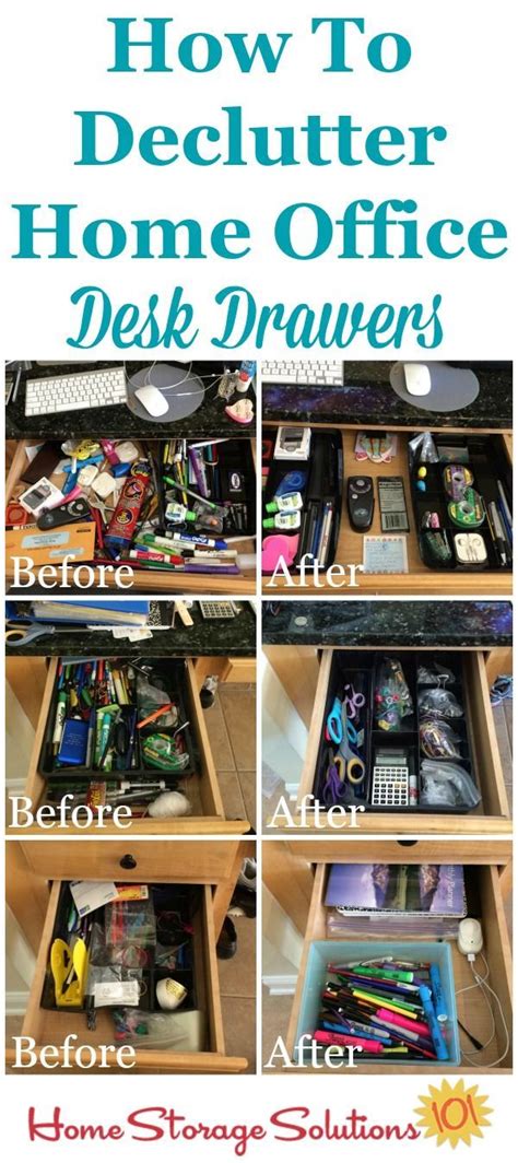 How To Declutter Desk Drawers In Your Home Office Desk With Drawers