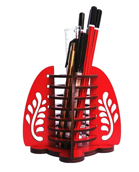 Factory Made Red Wooden Pen Stand For Office At Rs 85piece In Delhi