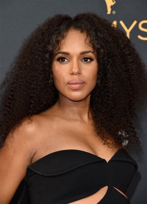 Curly Kerry Washington Big Is Beautiful With These Tight Coiled How Straight And Wavy Hair