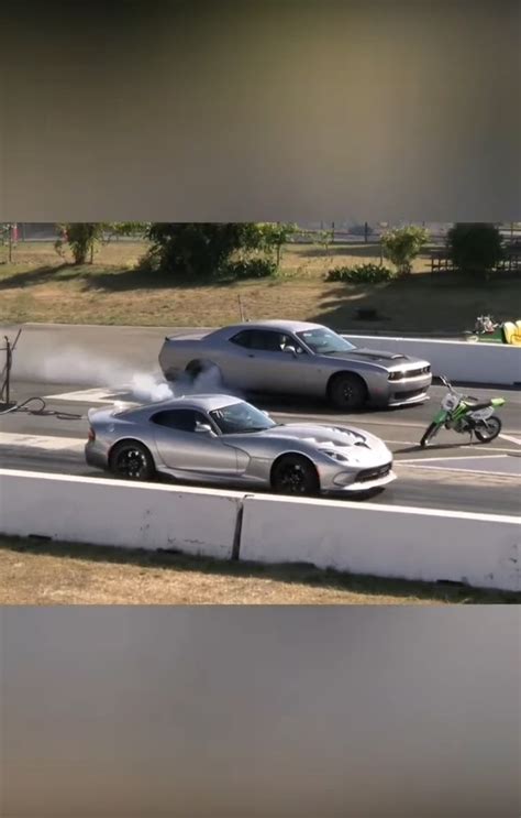 Dodge Viper Drag Races Challenger Hellcat What The Hell Happened