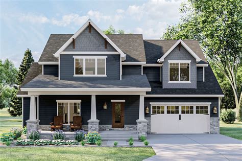 Plan 62878dj New American Craftsman Home Plan With Attractive Front