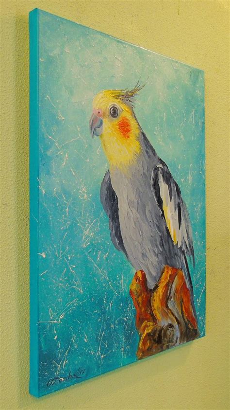 Corella Parrot Painting By Olha Darchuk Saatchi Art