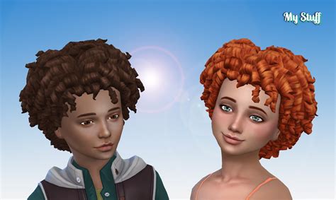 Sims 4 Hairs ~ Mystufforigin Tight Curls For Kids