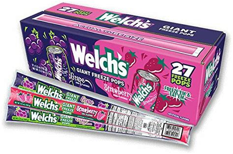 Welchs Soda Giant Freeze Pops 55 Ounce 27 Pieces Pack Of 1