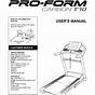 Proform Carbon T10 Manual