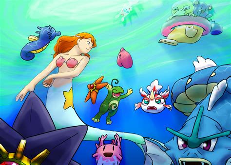Misty Psyduck Marill Gyarados Luvdisc And 8 More Pokemon And 2 More Drawn By Dtjaewon2348