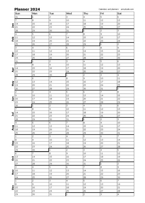 2023 2024 Calendar Printable One Page Two Year Calendar Planner