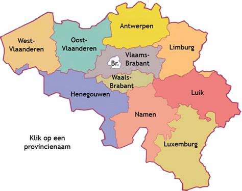 Op deze pagina vind je de topografie toets provincies van belgië om topo te leren door te oefenen als spel. België, provincies