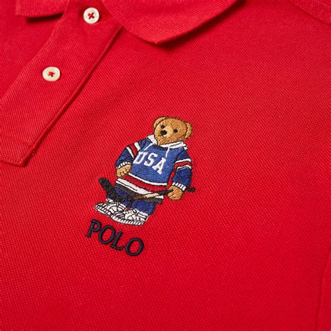 Polo Ralph Lauren Hockey Bear Polo Red Usa Bear End Europe