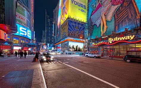 Hd Wallpaper New York Times Square United States Usa Ny Night