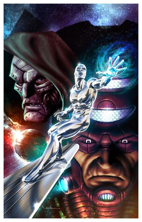 Dr Doom Silver Surfer And Galactus By Carlos Valenzuela Silver Surfer