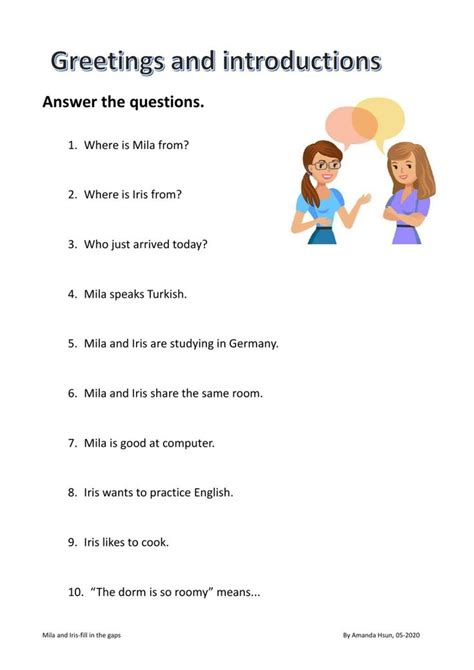 Ejercicio Interactivo De Greetings And Introductions Sign Language Alphabet Worksheets Greetings