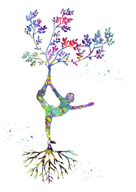 Yoga Pose Digital Art By Erzebet S