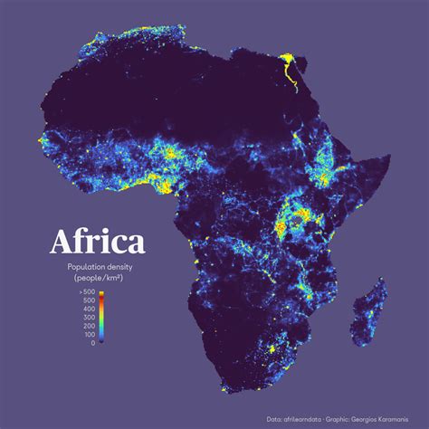 Population Density In Africa By Geokaramanis Maps On The Web