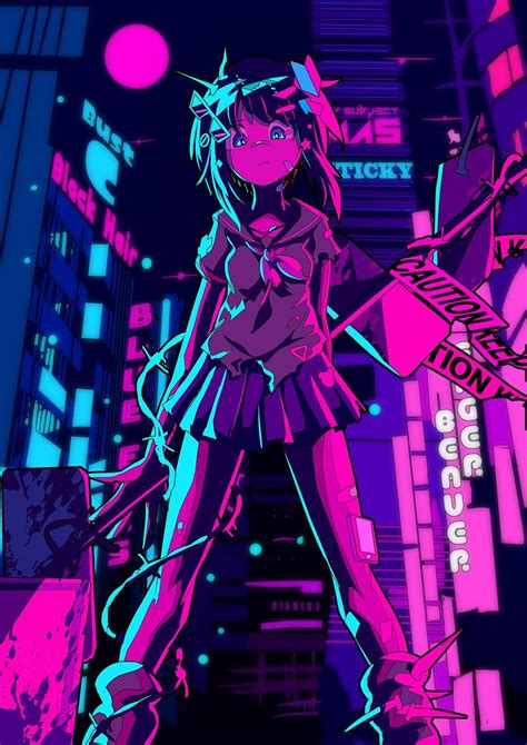 Pin By Gy W On Colors Kawaii Art Cyberpunk Art Cyberpunk Anime