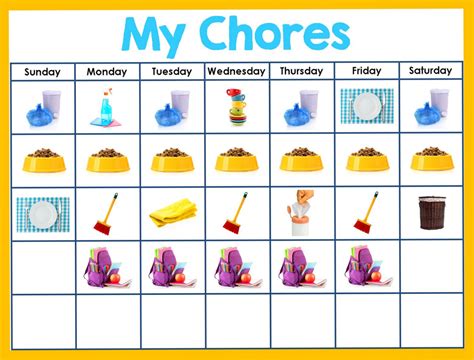 Canva Chore Chart Editable Chore Chart Cute Chore Chart Printable Chore