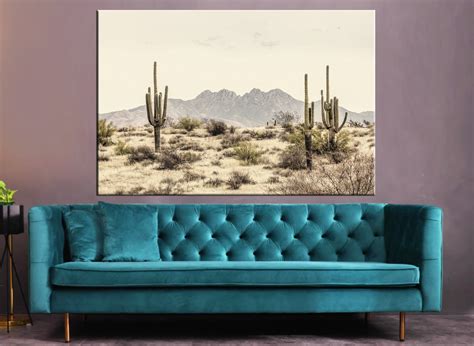 Arizona Desert Canvas Print Desert Landscape Wall Art Decor Etsy Uk