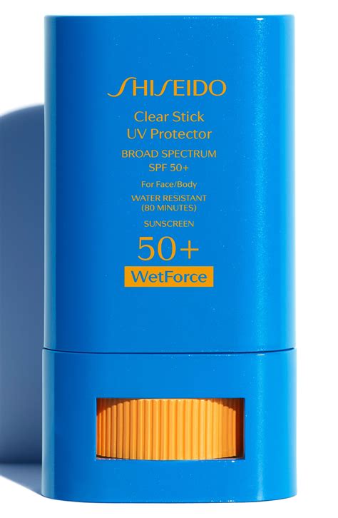 shiseido wetforce clear stick uv protector broad spectrum spf 50 sunscreen