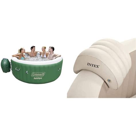 Coleman Saluspa Inflatable Hot Tub Spa Green And White And Intex