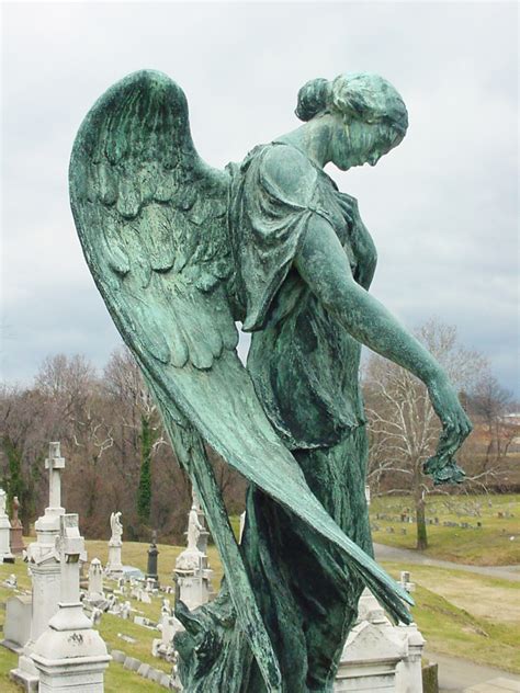 Creepy Cemetery Angel Statues