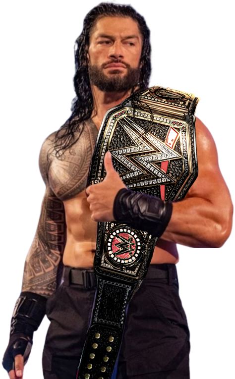Roman Reigns Custom Wwe Championship Render 13 By Superajstylesnick