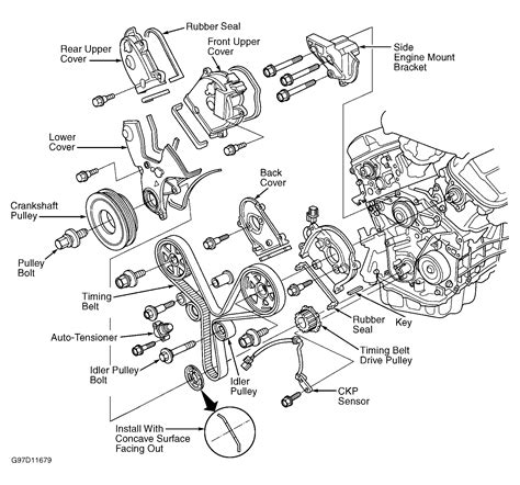 2004 Honda Accord Serpentine Belt Routing And Timing Belt Diagrams