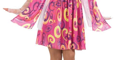 1960s Pink Swirl Hippy Fancy Dress Ladies 60s Hippie Costume Outfit Uk
