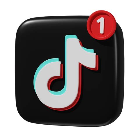 3d Prestar Tik Tok Logo Icono Con Nuevo Notificación Aislado En