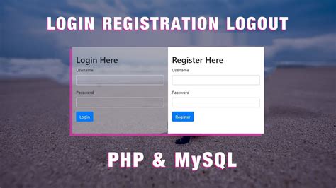How To Make Login And Registration Form In Php And Mysql Create Signin