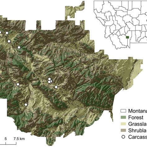 A Map Of The Study Area In Southwestern Montana Including The Locations