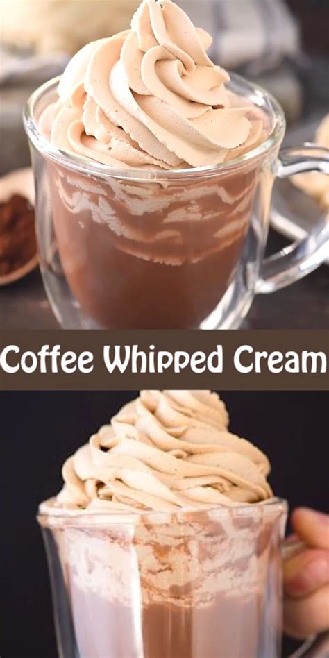 Coffee Whipped Cream Video Recipes With Whipping Cream Frosting