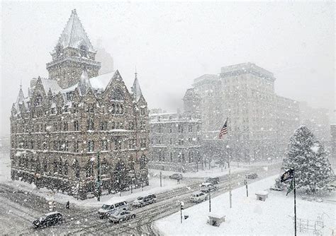 Downtown Syracuse In The Snow Syracuse New York Upstate New York