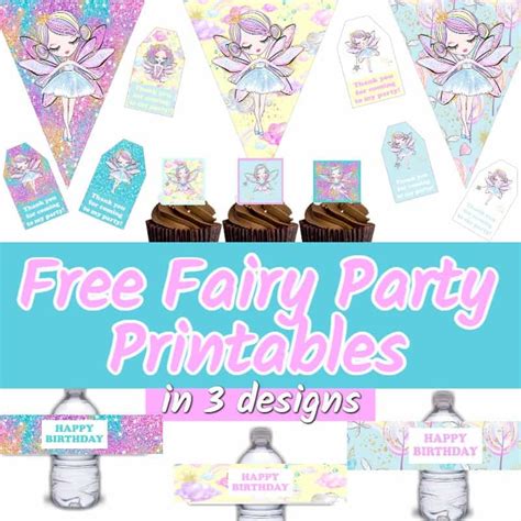 Free Printable Decorations For Fairy Birthday Party Theme Parties