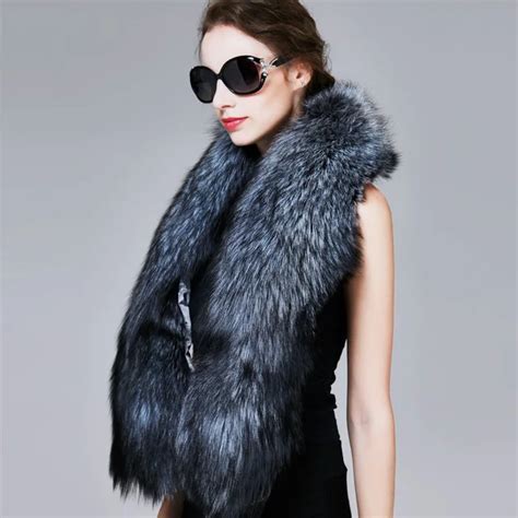 Buy Zirunking Women Winter Fox Fur Scarf Female Thick