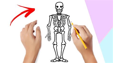 Cómo Dibujar Un Esqueleto Fácil Paso A Paso • How Ti Draw A Skeleton