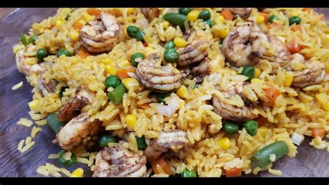 During those twenty minutes you can grill off some chicken and toss together a salad. Simple Shrimp with Yellow Rice Recipe - YouTube