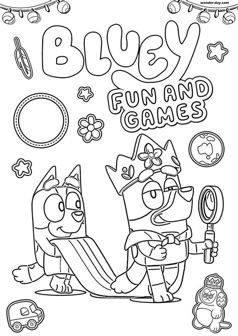 Printable Bluey And Domain7o Colouring Pages