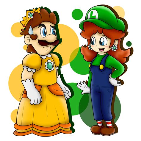 At Princess Luigi And Plumber Daisy By Boxbird On Deviantart Luigi And Daisy Super Mario Art