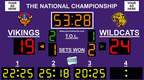 Volleyball Scoreboard Pro V3 Turn Your Computer Into A Volleyball