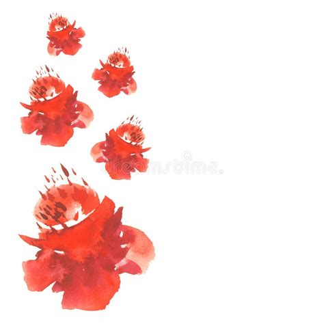 Red Flowers Stock Illustration Illustration Of Time 84969467